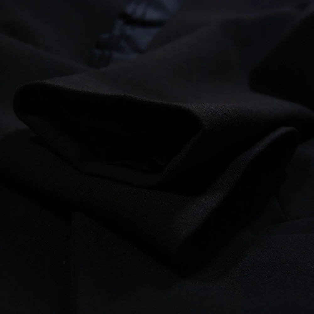 Ann Taylor Black Ruffle Front Blazer Jacket Size 6‎ Career Office Removable